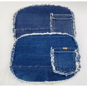 Rustler Denim Placemats 2 Blue Jean Vintage Retro Americana Patriotic Pocket Thi